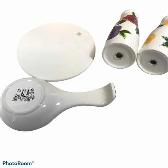 Vintage Tabletops Unlimited Flora di Roma 4 Piece Range Set New - Picture 6 of 7
